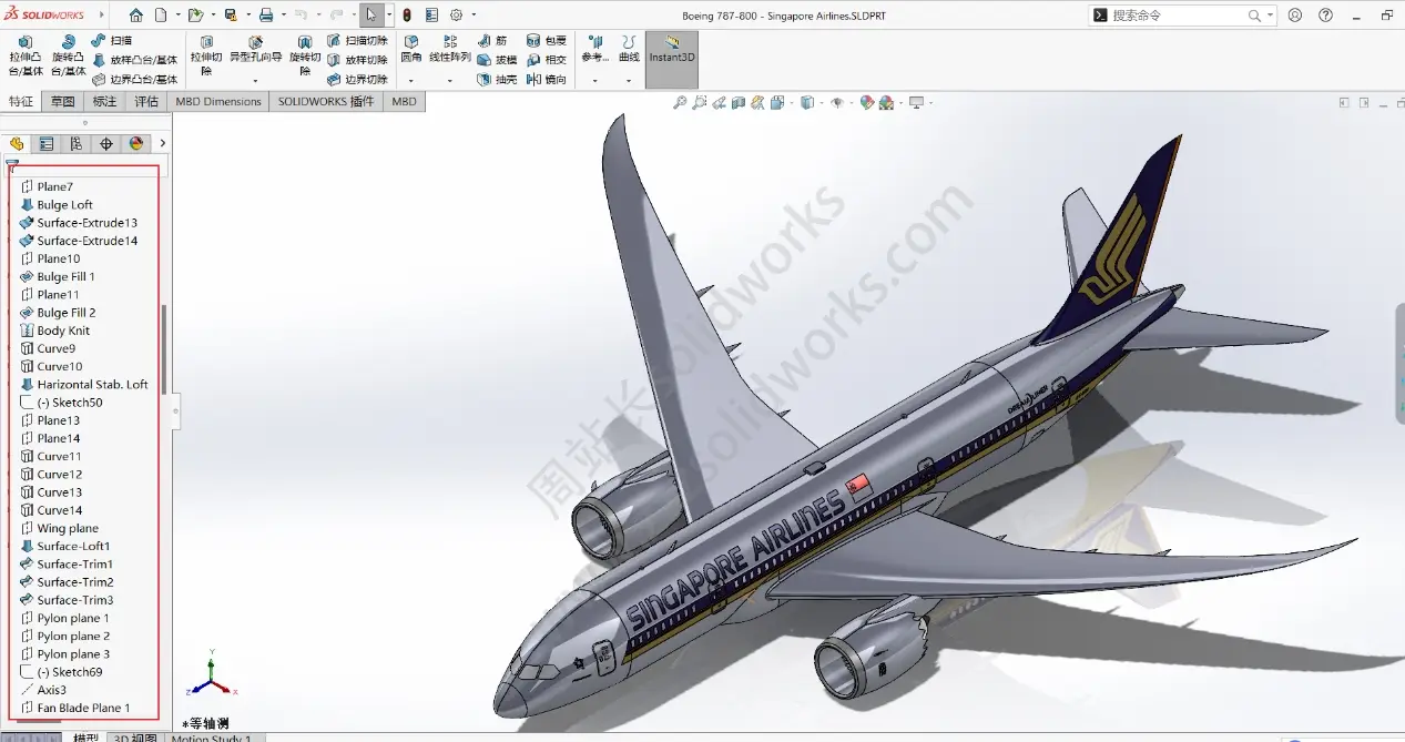 solidworks设计树怎么把英文改成中文(附宏文件下载) - 周站长solidworks