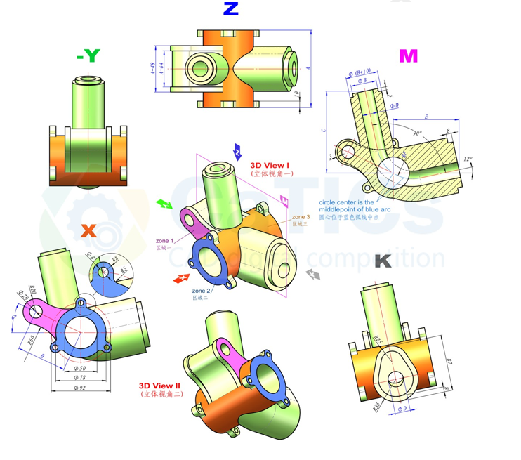 catics 3d赛题第12届第9题solidworks讲解