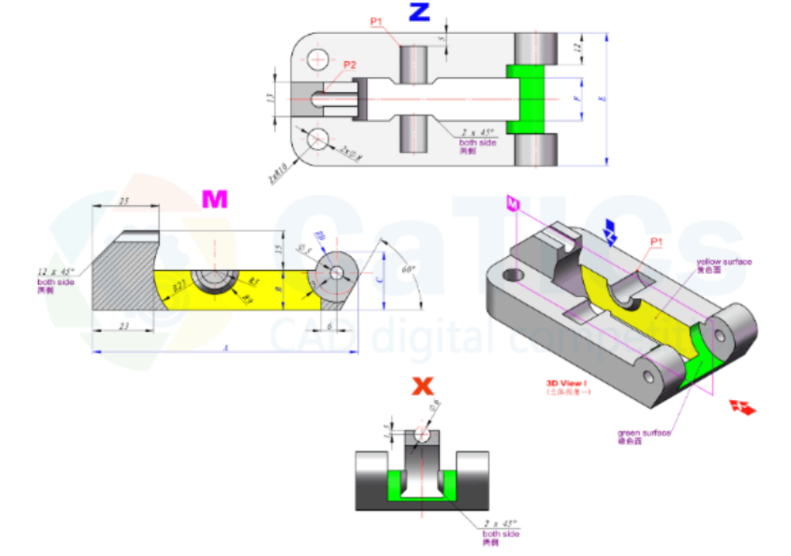 catics 3d赛题第13届第6题solidworks讲解