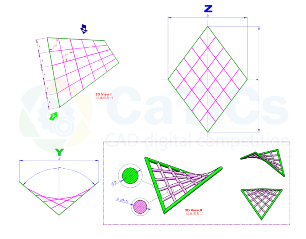 catics 3d赛题第13届第12题solidworks讲解