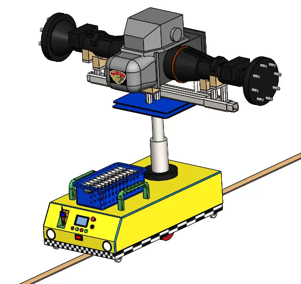 单举升装配型AGV solidworks三维模型图纸下载