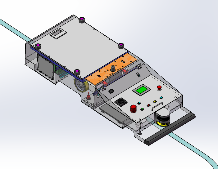 潜伏式磁导航AGV小车solidworks三维模型图纸下载