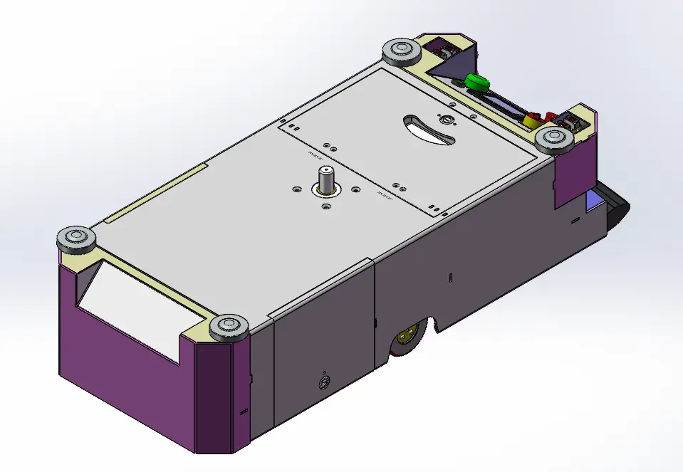 潜伏式智能AGV小车solidworks三维模型图纸下载