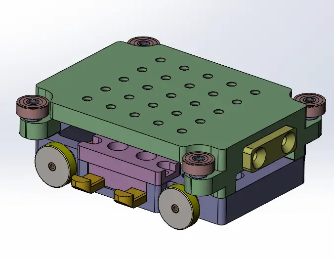 微型AGV小车solidworks三维模型图纸下载