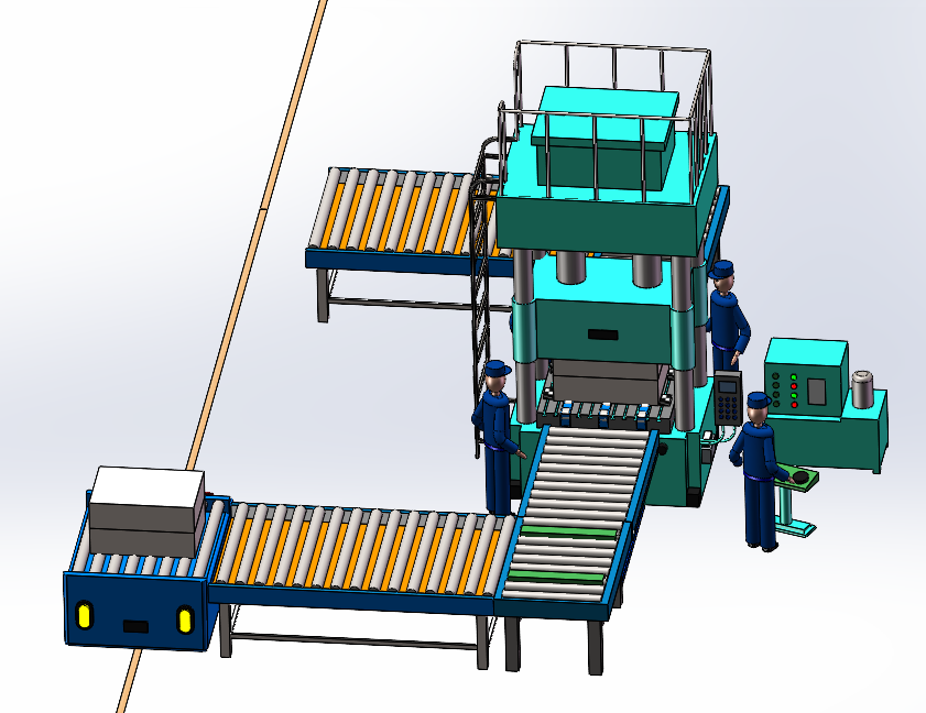 自动换模系统AGV小车solidworks三维模型图纸下载