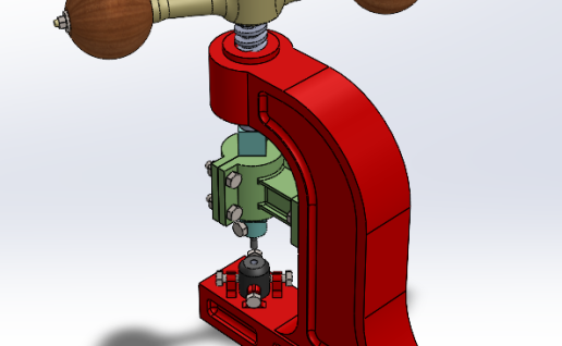 手工钻孔台solidworks三维模型图纸下载